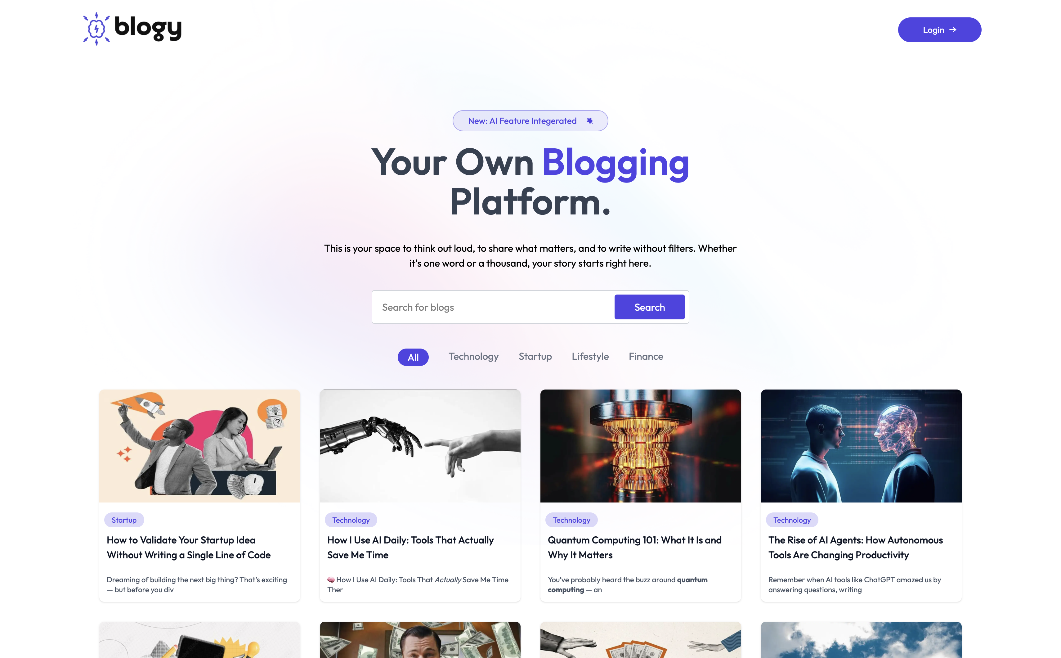 Blogy Platform